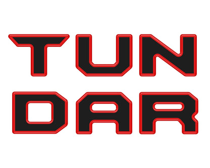 Bed Rail Tailgate Letter Overlays Fits 2022-2026 Toyota Tundra