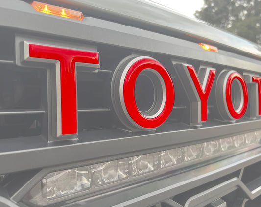 TRD Pro Grille Letter Overlays Fits 2022-2026 Toyota Tundra & 2023-2026 Toyota Sequoia