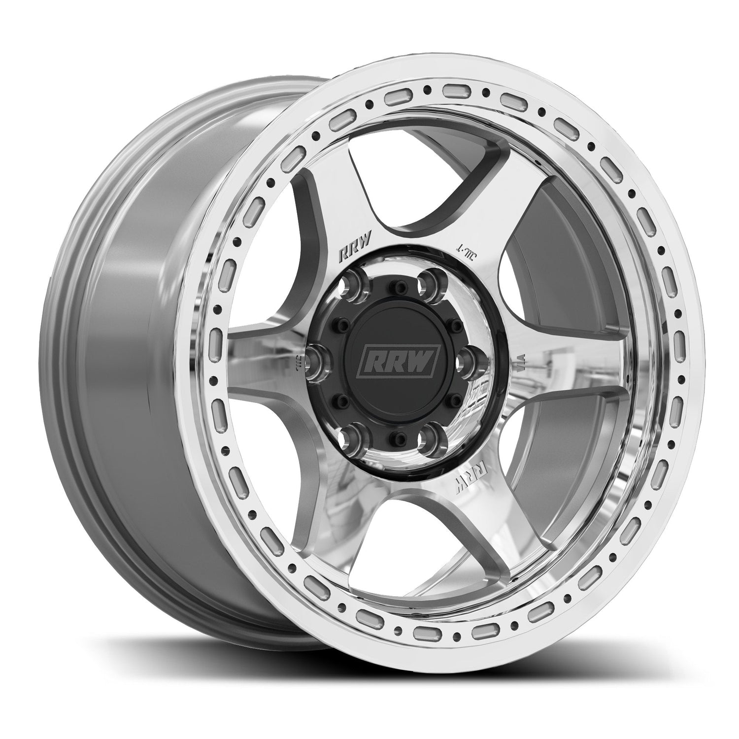 RR2-H FLOW FORMED 17x8.5 Hybrid Beadlock | BRUSHED ALUMINUM