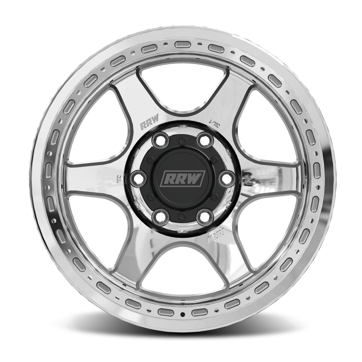 RR2-H FLOW FORMED 17x8.5 Hybrid Beadlock | BRUSHED ALUMINUM