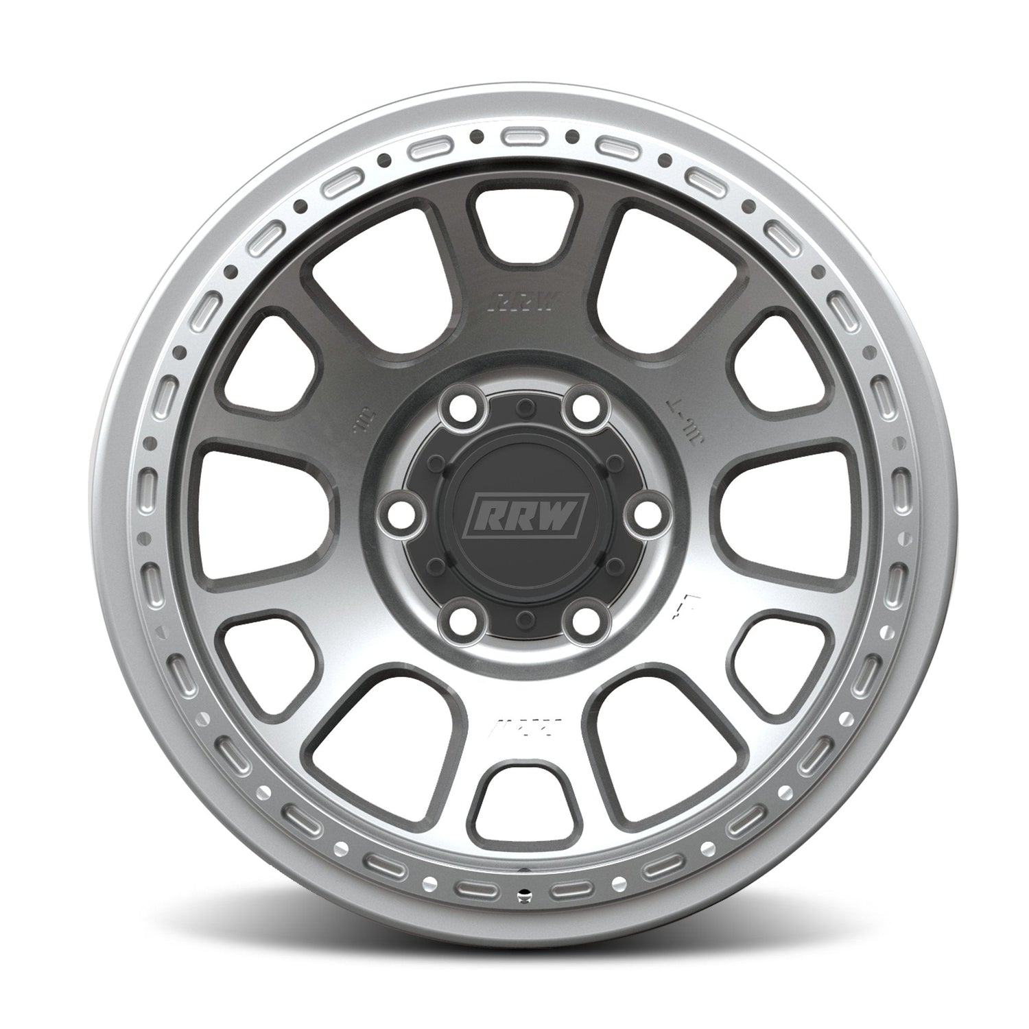 RR5-H FLOW FORMED 17x8.5 Hybrid Beadlock | BRUSHED ALUMINUM