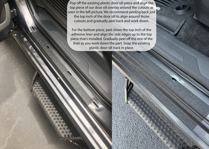 Door Sill Protection Overlays Fits 2022-2026 Toyota Tundra